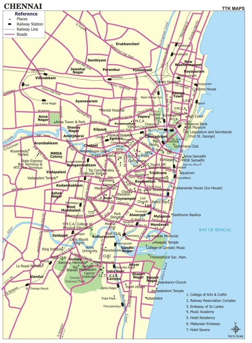 Chennai yol haritası