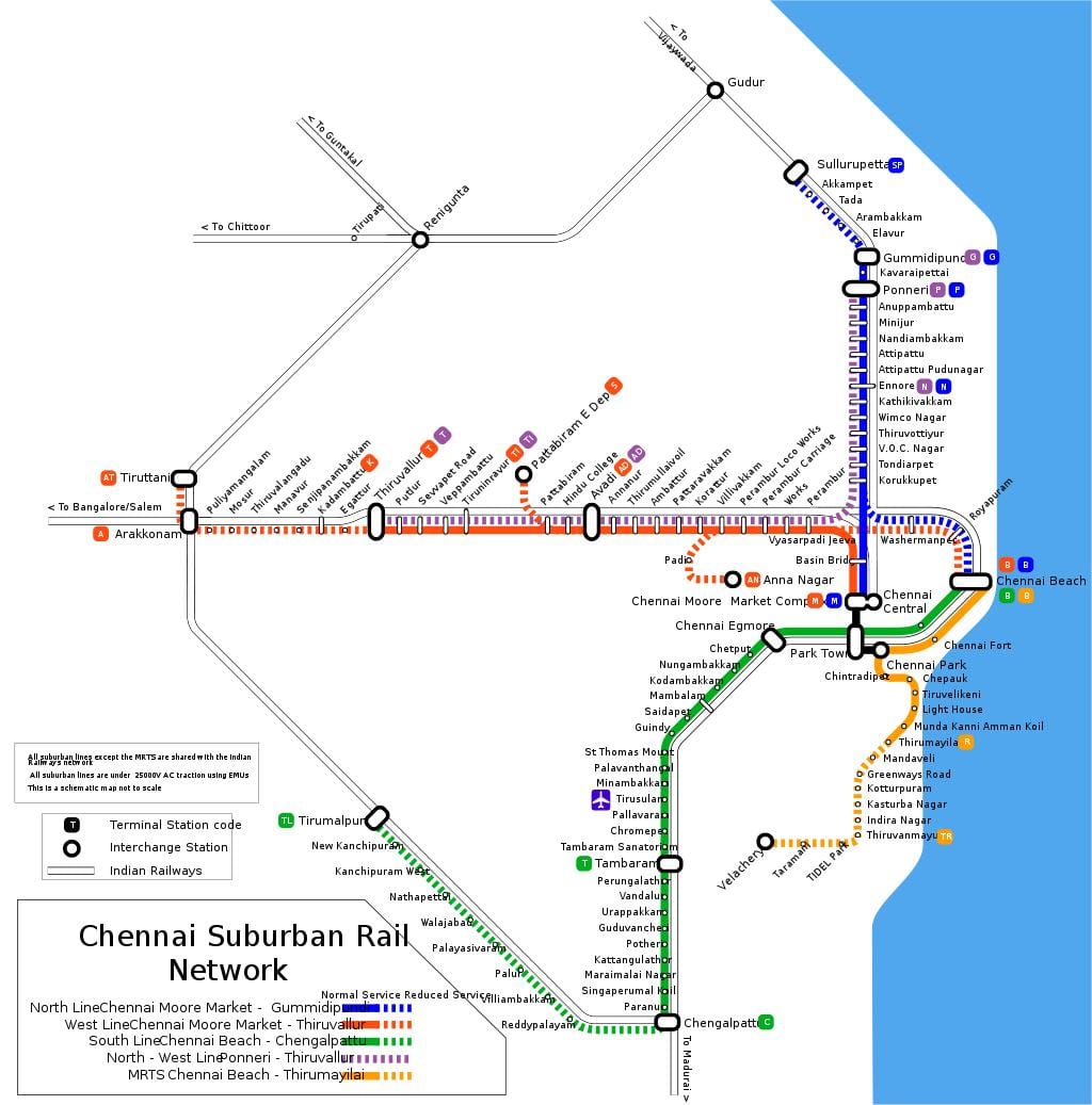 Chennai banliyö tren göster