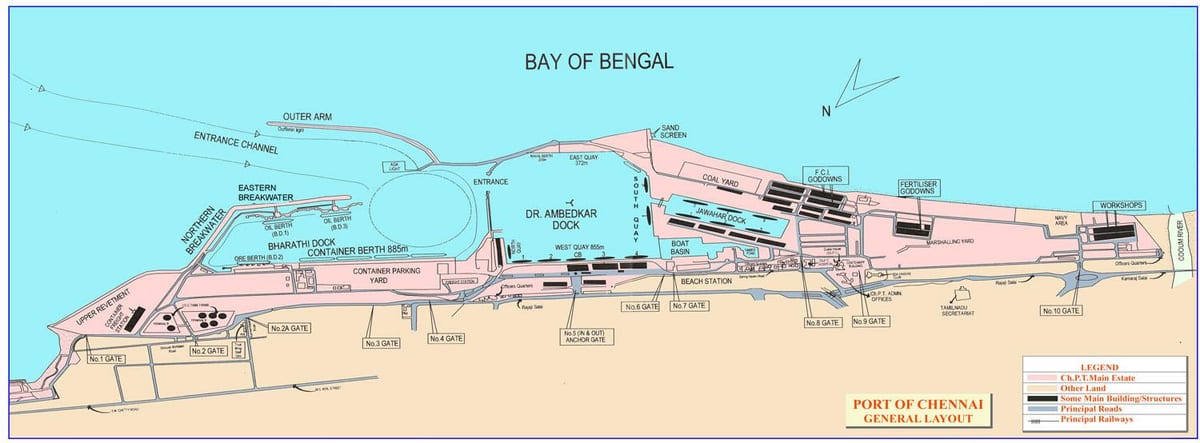 Chennai port haritası