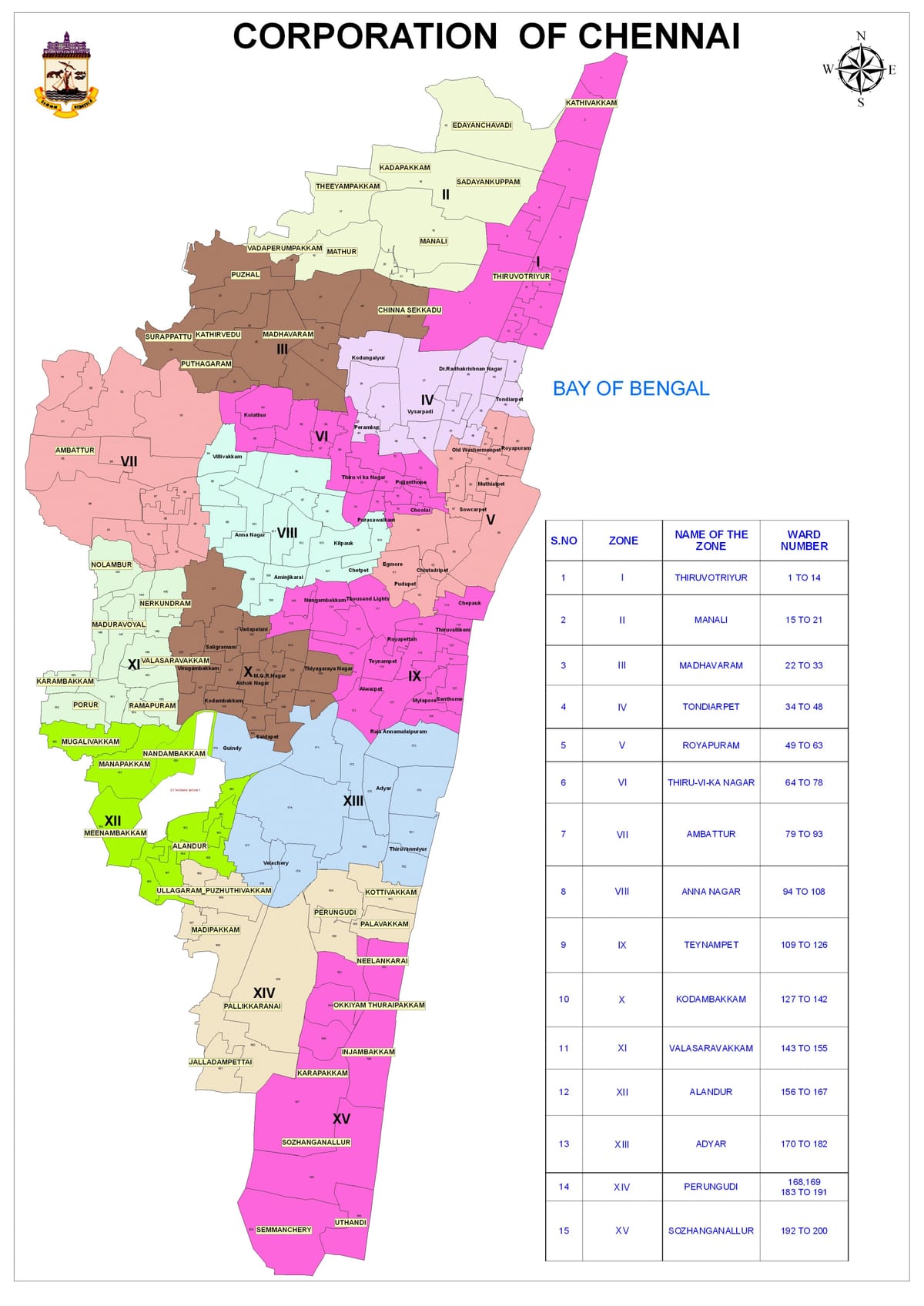 Chennai corporation ward göster