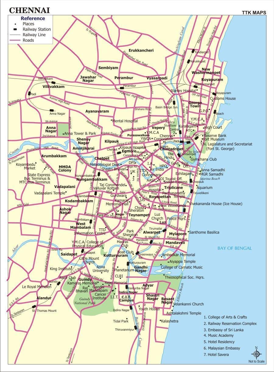 Chennai Güney harita