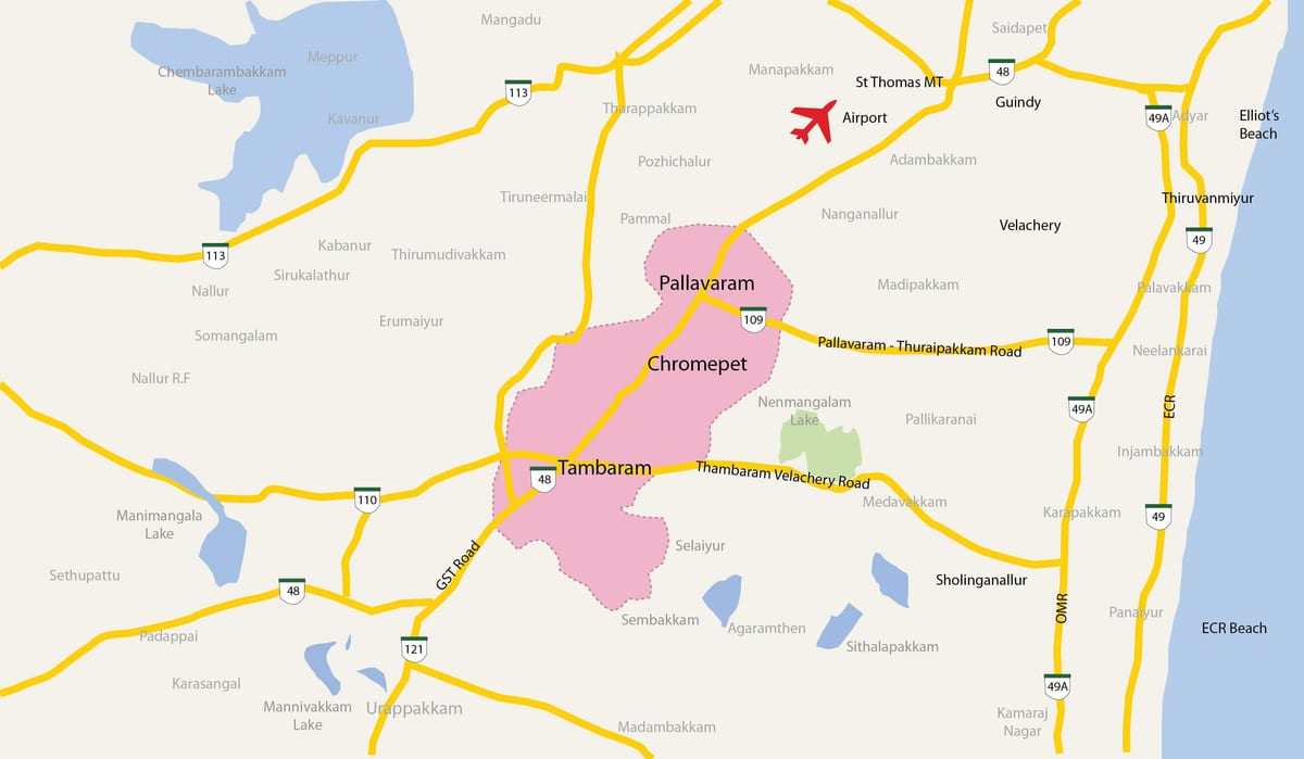 Tambaram Chennai haritası