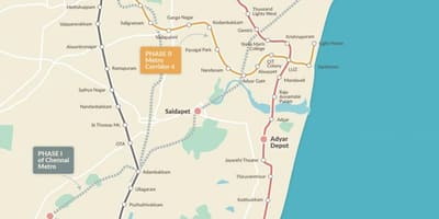 Metro treni Chennai yol haritası faz 2