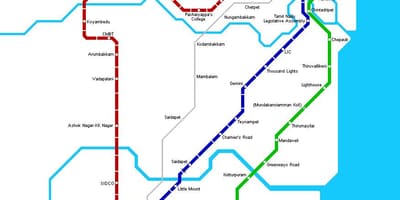 Chennai metro istasyonları göster