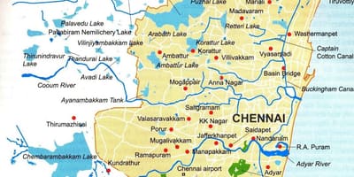 Chennai su havzaları göster
