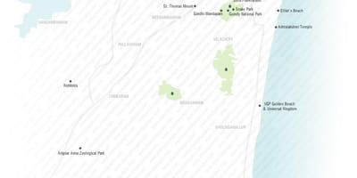 Chennai turistik haritası